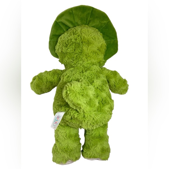 Spark Create Imagine Green White Triceratops 15" Plush Crinkle Rattle Ribbed - Picture 6 of 12